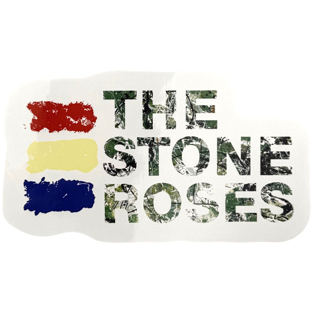 The Stone Roses - Paint Logo Sticker - White/Multicolours